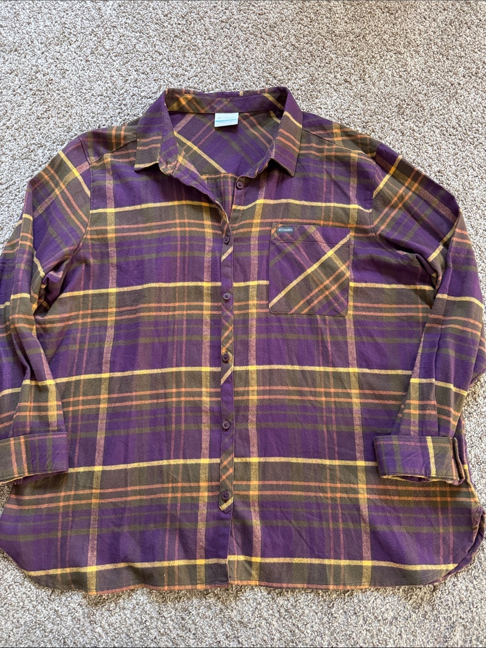 Women Columbia plus size Plaid-EUC